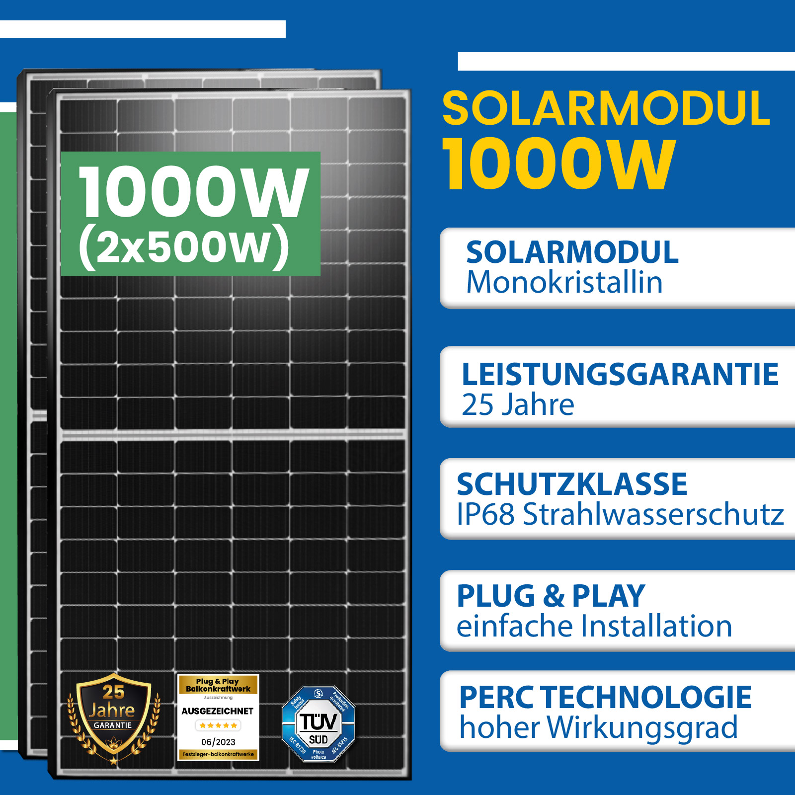 EPP.Solar® 2000W Photovoltaik Balkonkraftwerk mit EPP 500W