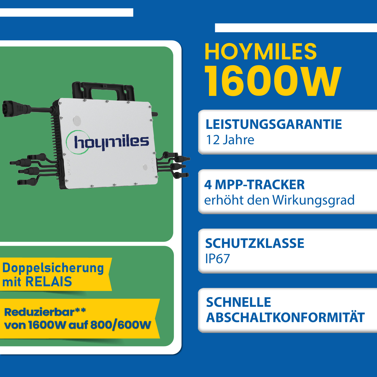 Hoymiles HMS-1600-4T Mikro-Wechselrichter ab 208,50 € (Februar 2024 Preise)