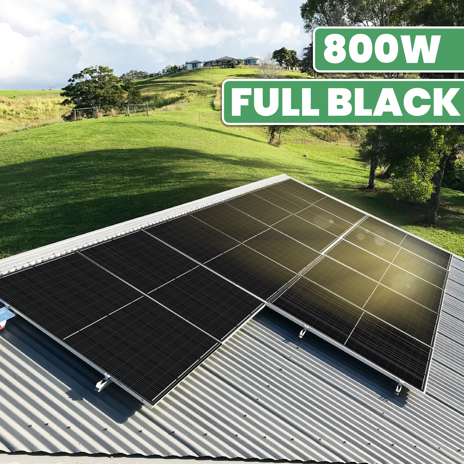 800W Balkonkraftwerk Komplettset mit 400W Black Frame Solarmodule, Hoymiles  HM-800W Wechselrichter und 10m Schuckostecker - epp shop