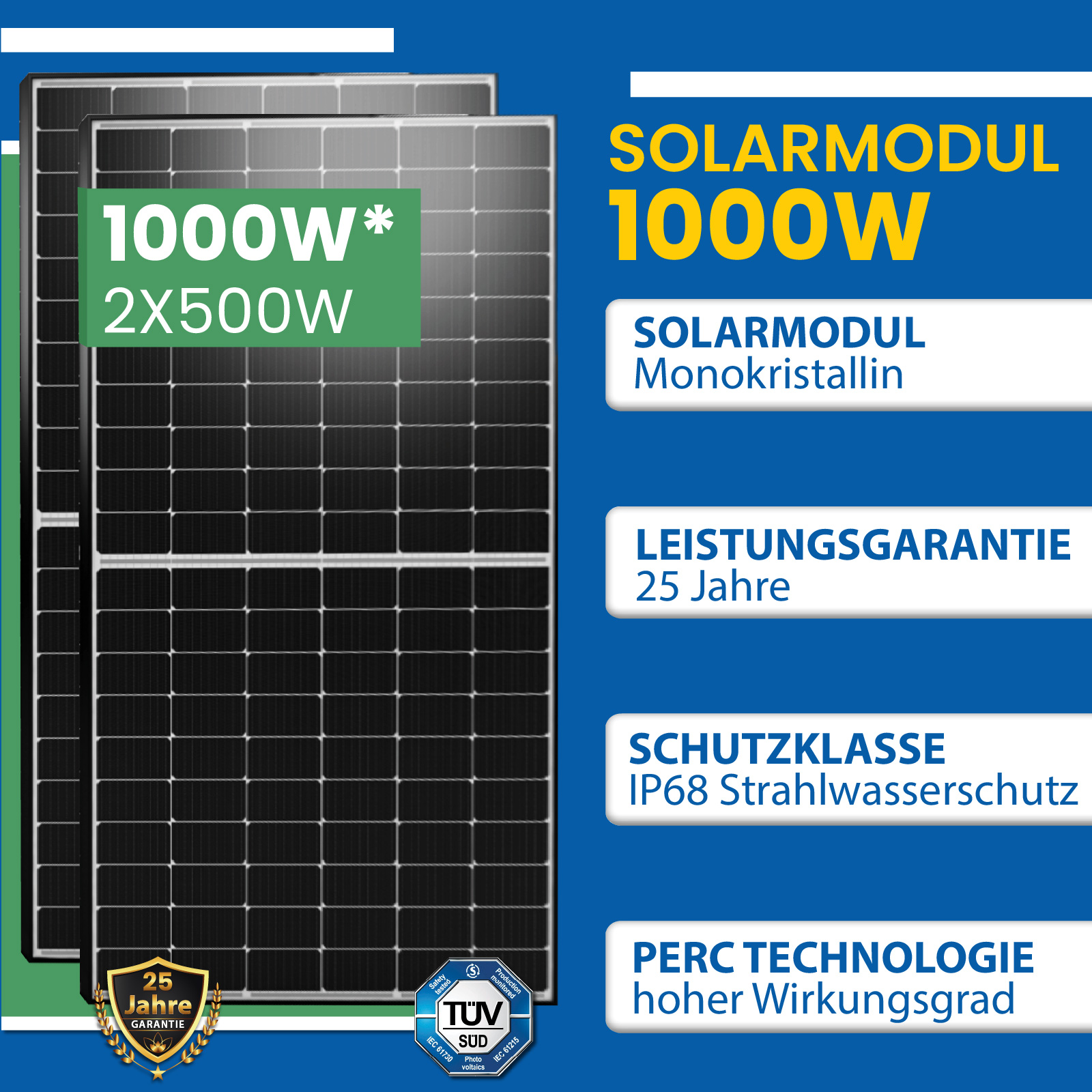 EPP Solar Balkonkraftwerk mit Speicher 1000W, Deye Wechselrichter 800W- PV  anlage mit speicher - epp shop